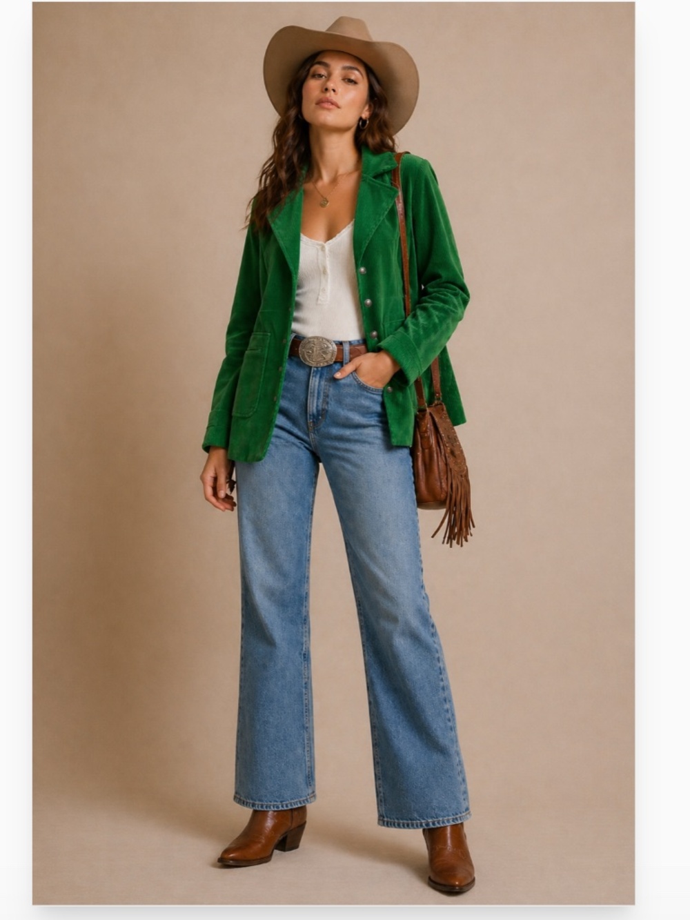 Free People Women Coat Lady Lane Corduroy Jacket Small Kelly Green Western Boho